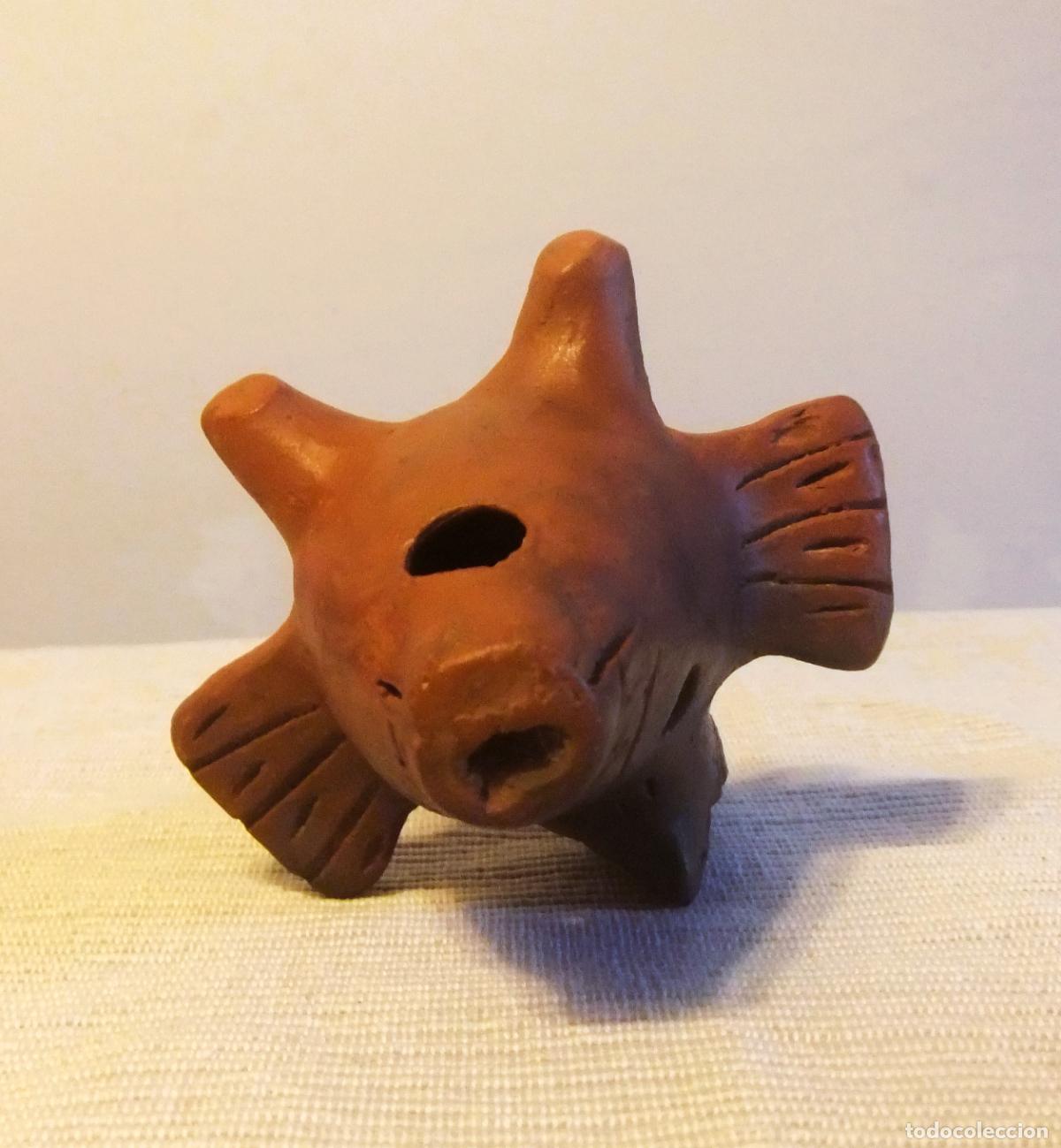 Arte: SILBATO, OCARINA DE ARCILLA AZTECA / MAYA - Foto 8