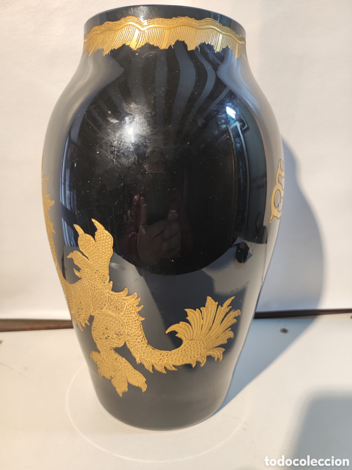 Arte: Jarr&oacute;n chino en cristal y dorado - Foto 2