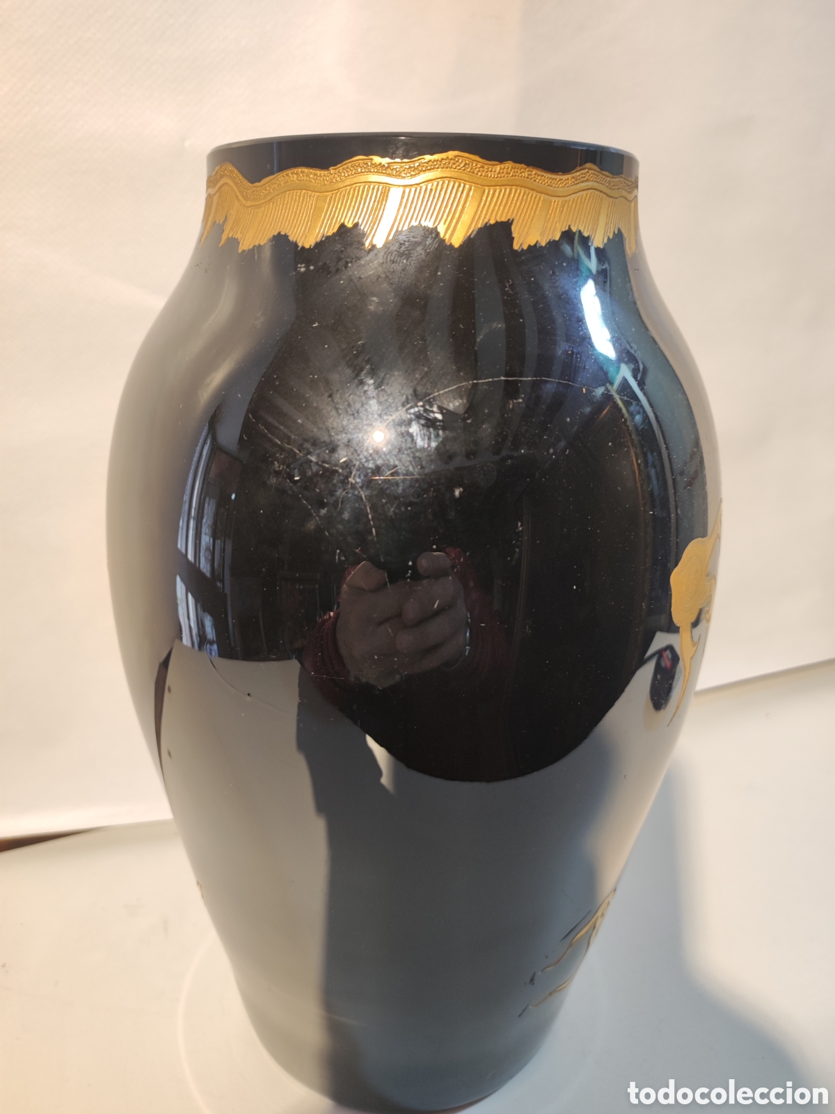Arte: Jarr&oacute;n chino en cristal y dorado - Foto 4