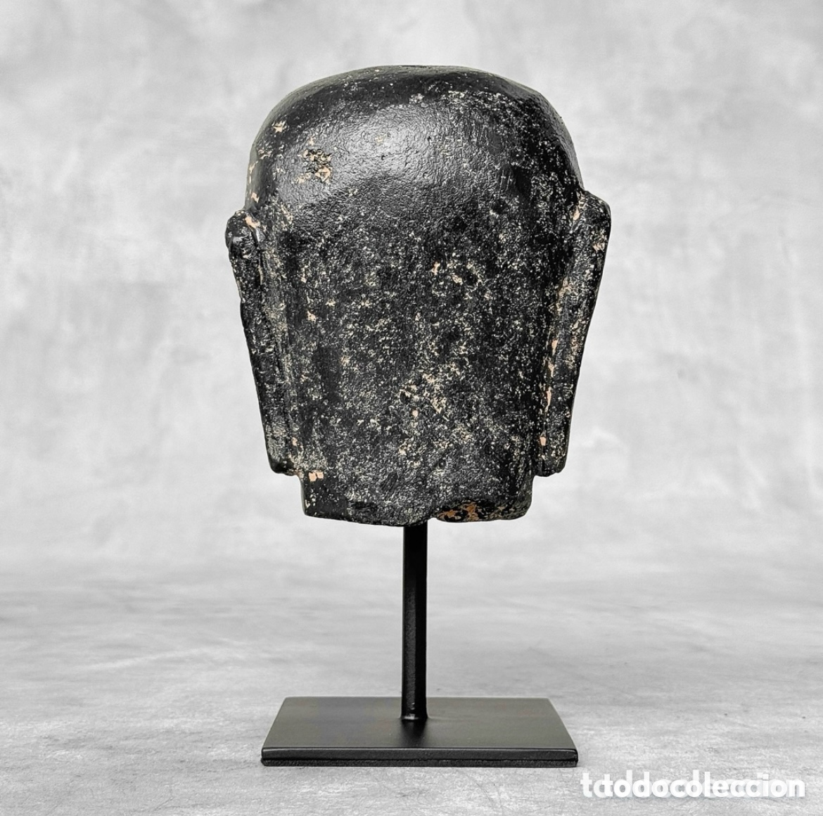 Arte: BUSTO DE BUDA EN PIEDRA DE LAVA. JAVA, INDONESIA - Foto 4