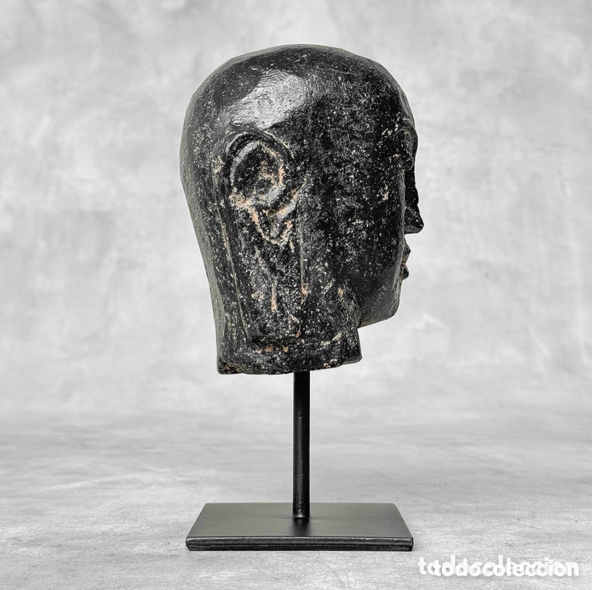 Arte: BUSTO DE BUDA EN PIEDRA DE LAVA. JAVA, INDONESIA - Foto 5