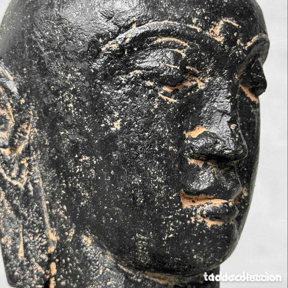 Arte: BUSTO DE BUDA EN PIEDRA DE LAVA. JAVA, INDONESIA - Foto 7