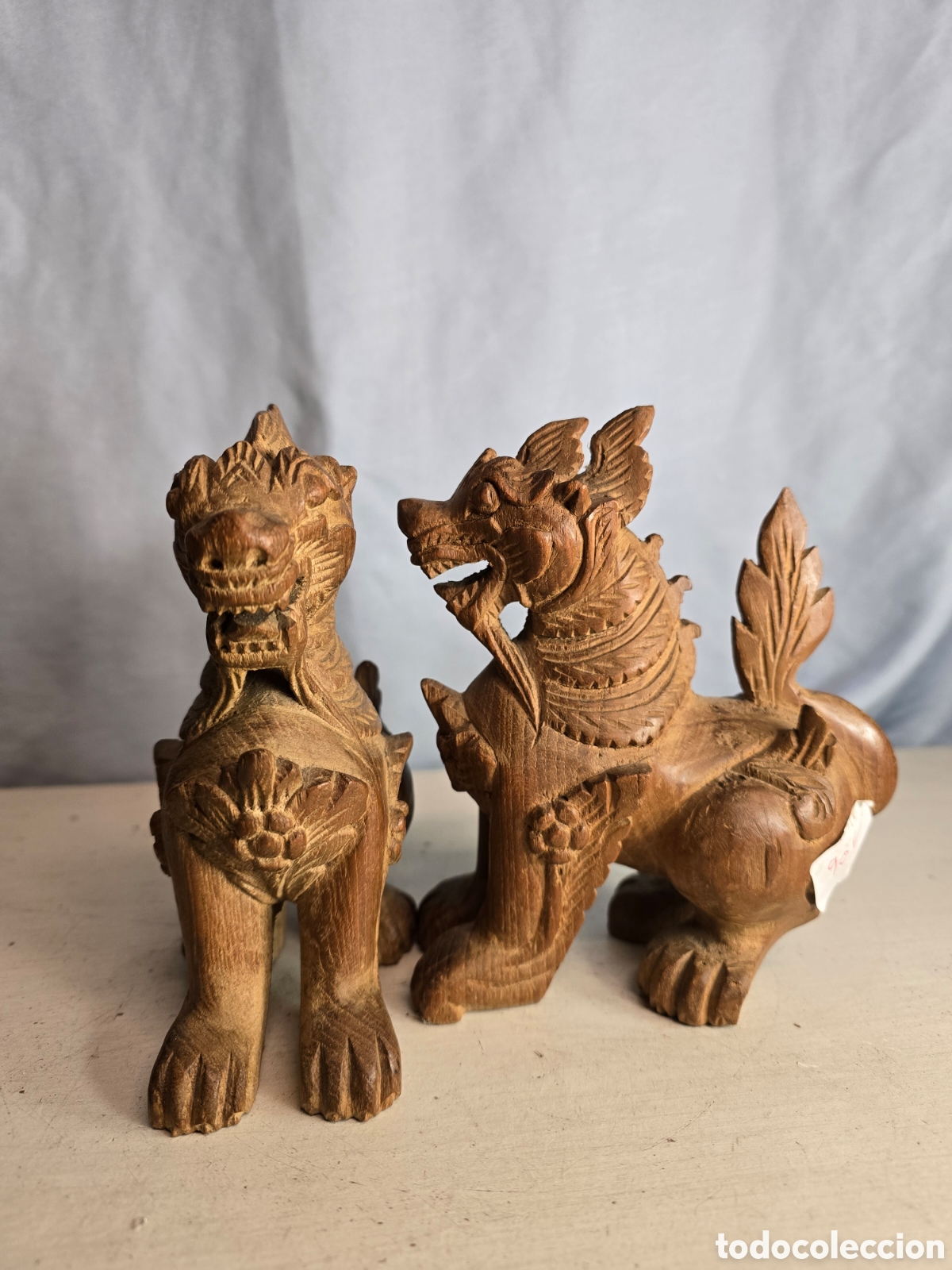 Arte: Pareja dragones protectores de madera - Foto 3