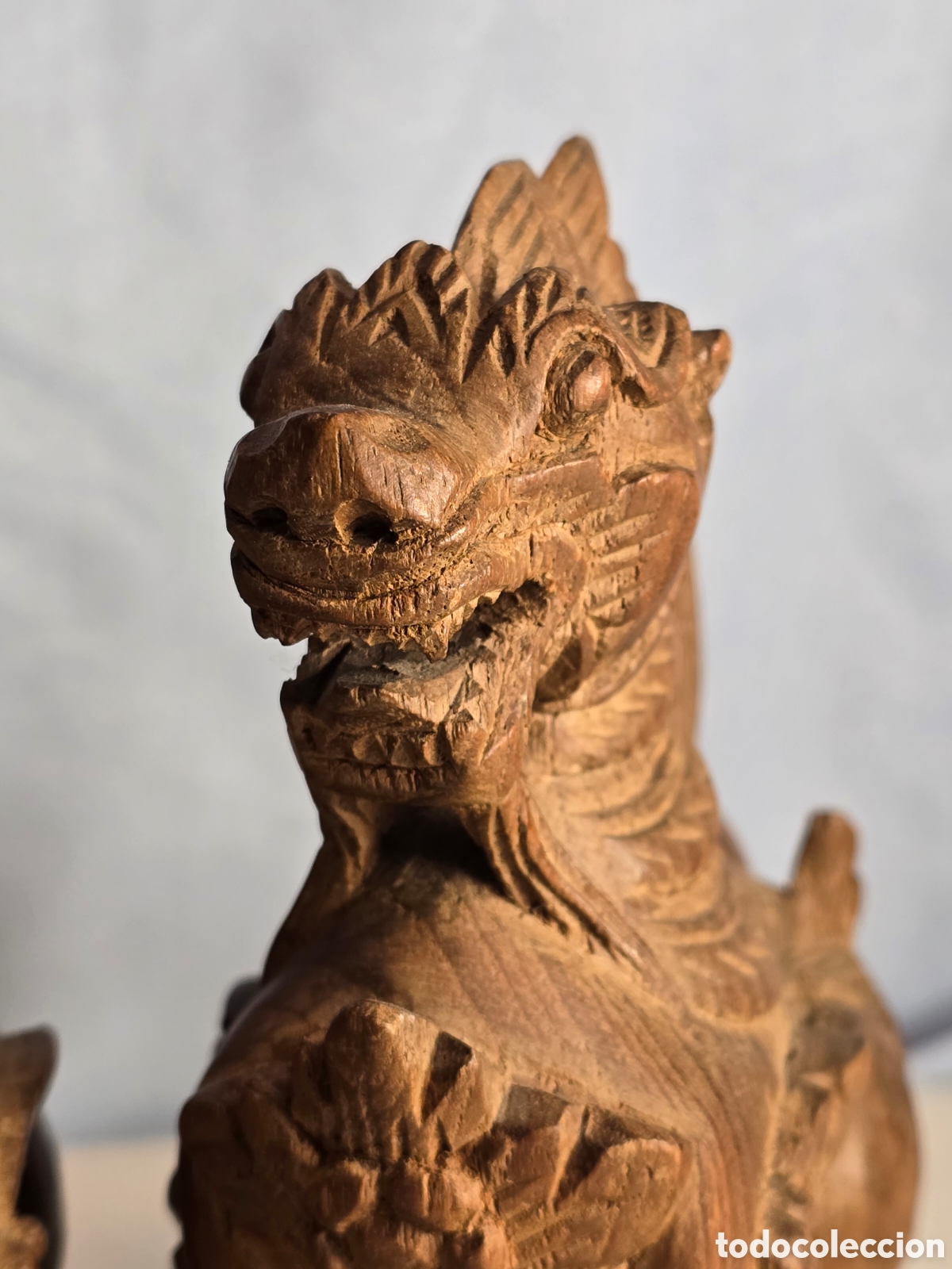 Arte: Pareja dragones protectores de madera - Foto 5