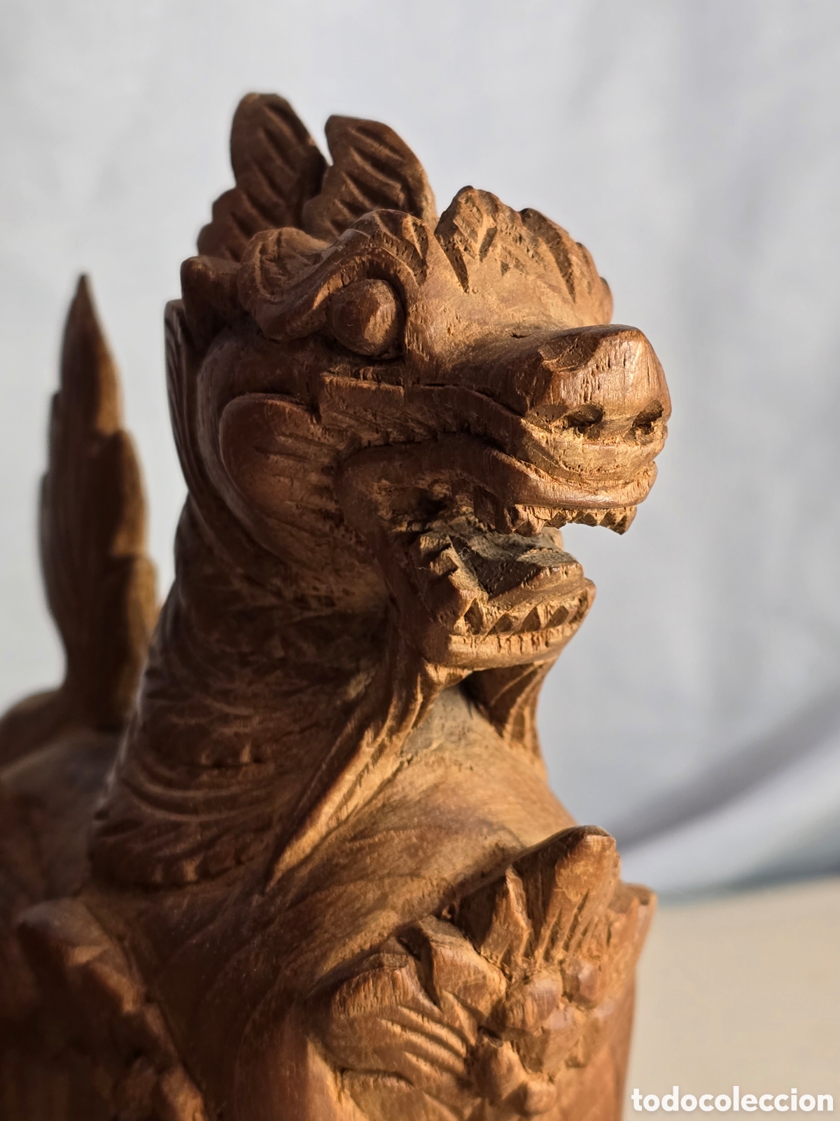 Arte: Pareja dragones protectores de madera - Foto 6