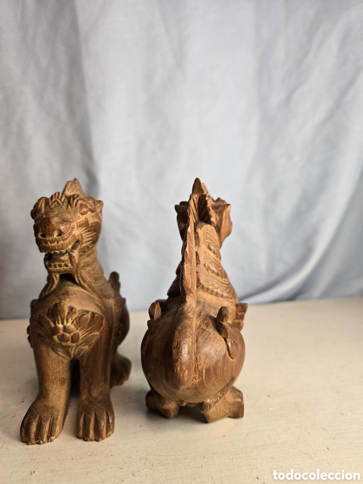 Arte: Pareja dragones protectores de madera - Foto 7
