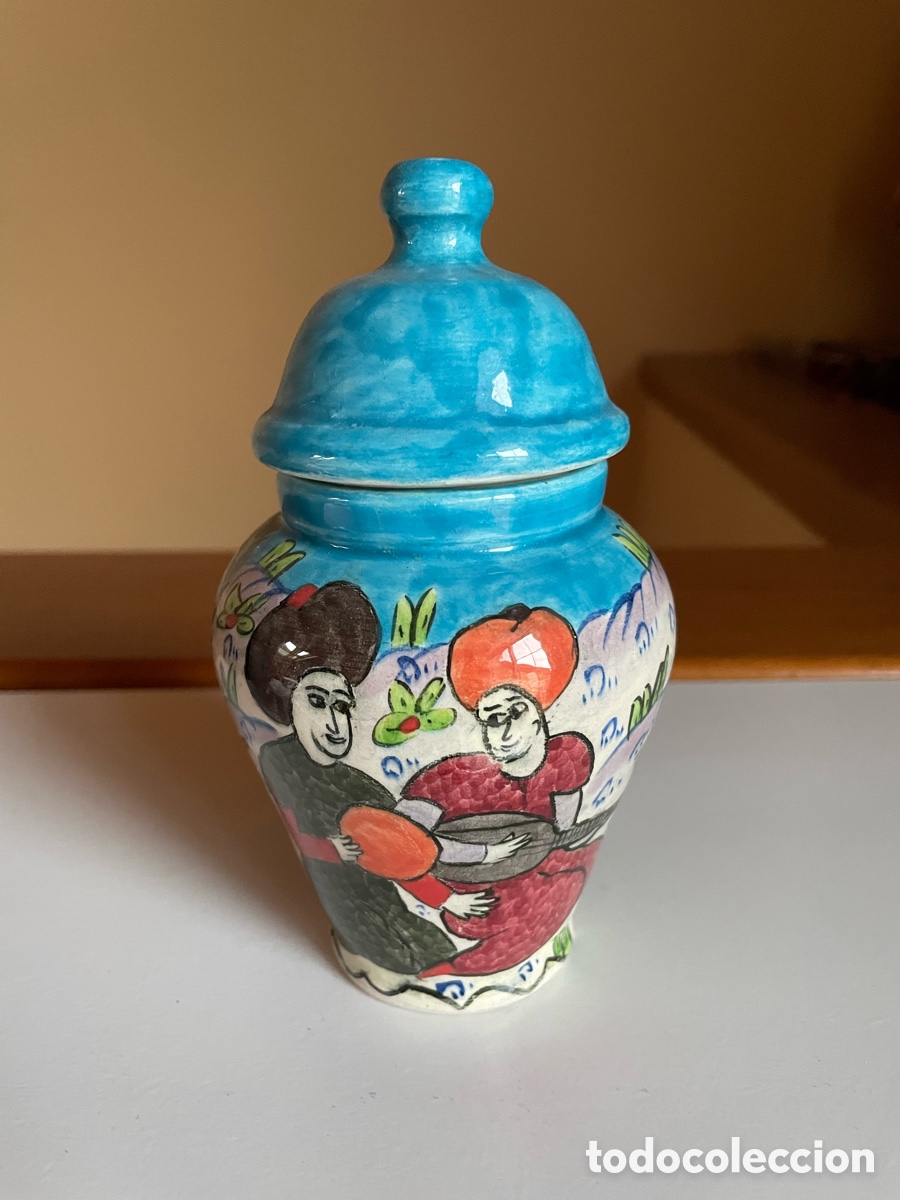 Arte: Tibor cer&aacute;mica azul. - Foto 1