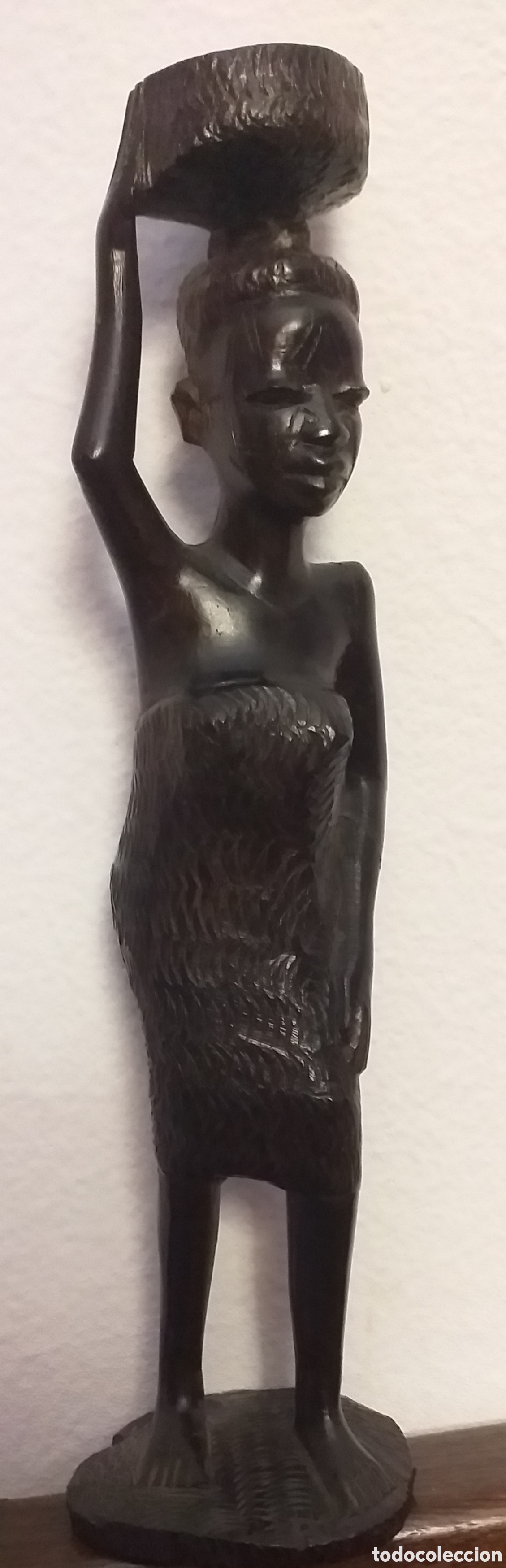Arte: Pareja de figuras africanas de &eacute;bano - Foto 2