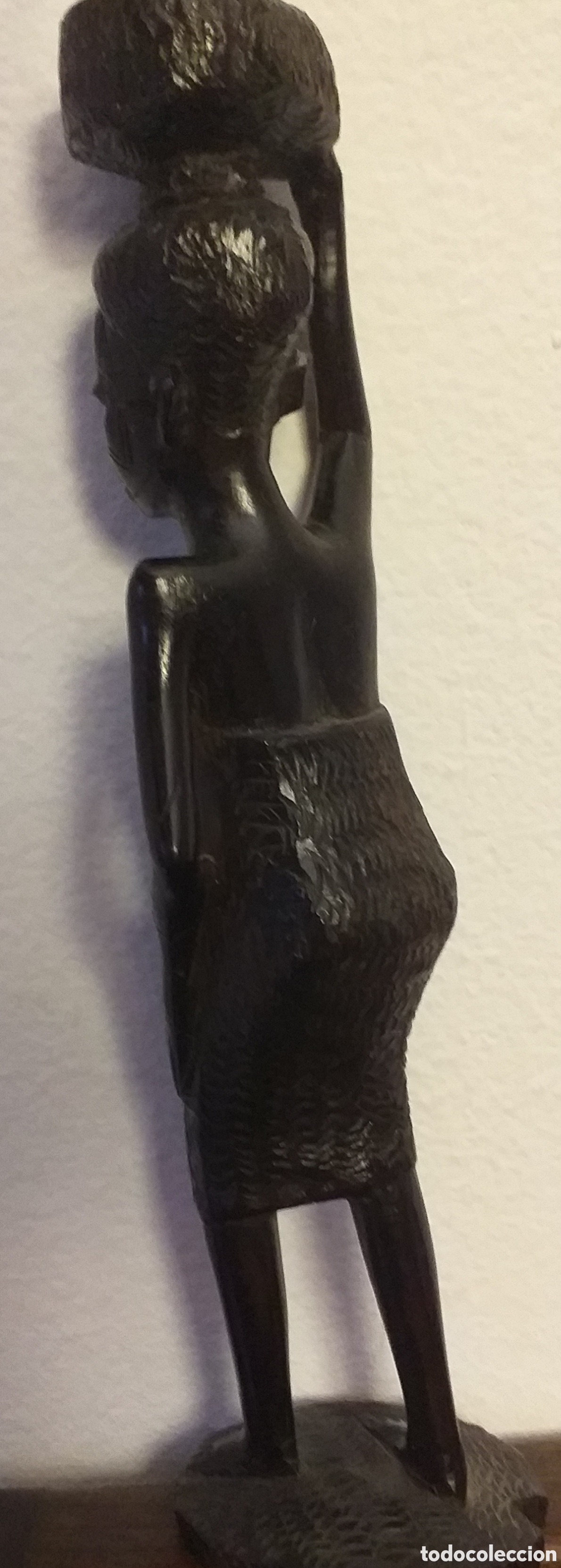 Arte: Pareja de figuras africanas de &eacute;bano - Foto 4