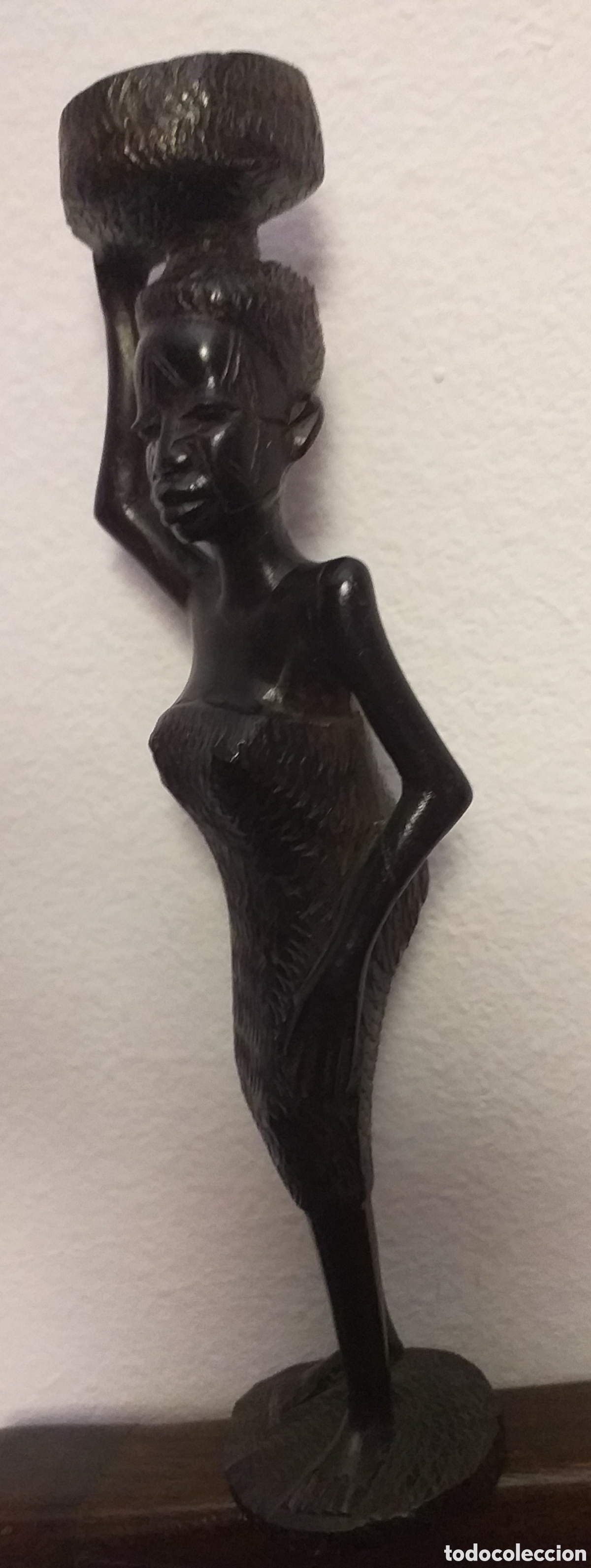Arte: Pareja de figuras africanas de &eacute;bano - Foto 5