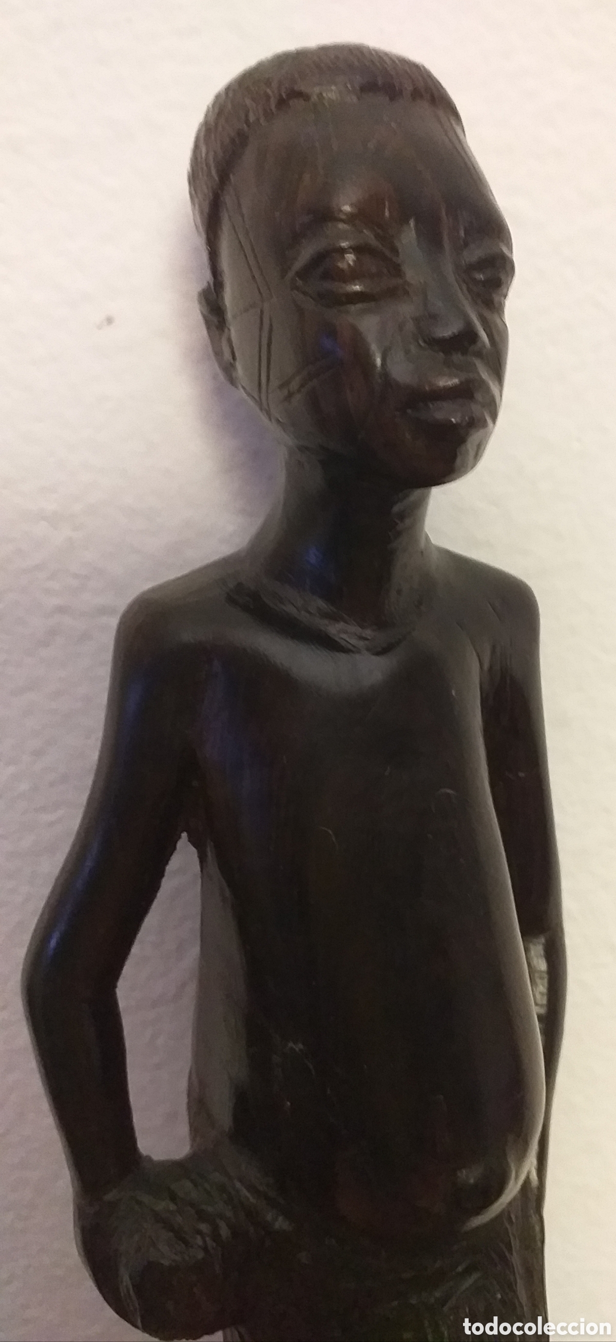 Arte: Pareja de figuras africanas de &eacute;bano - Foto 9