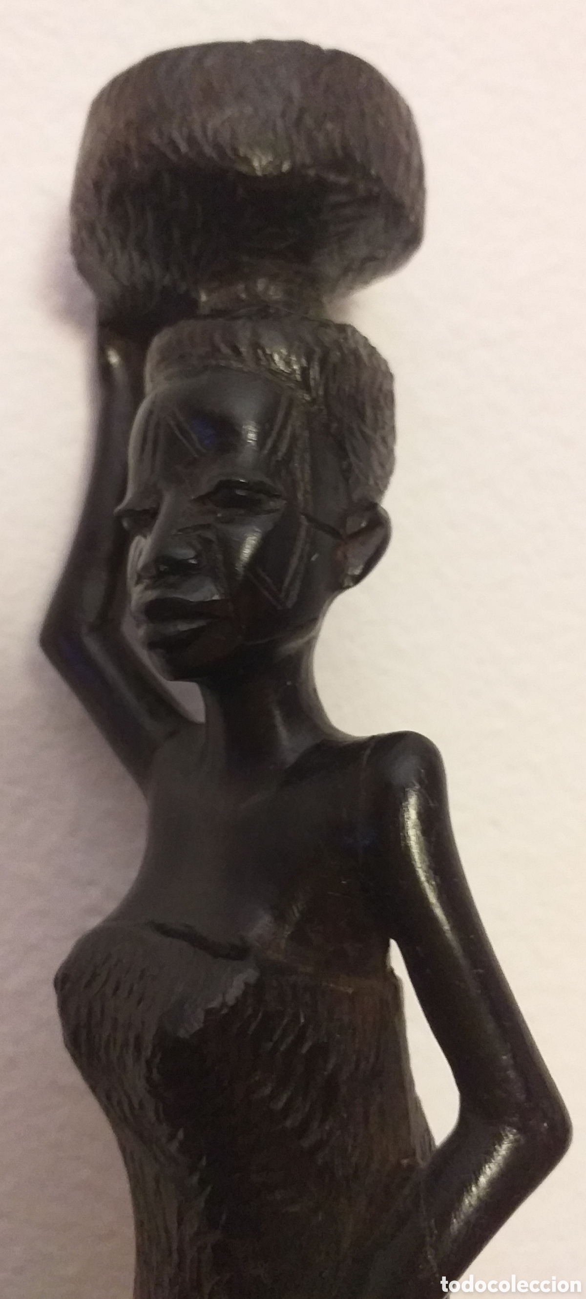 Arte: Pareja de figuras africanas de &eacute;bano - Foto 10