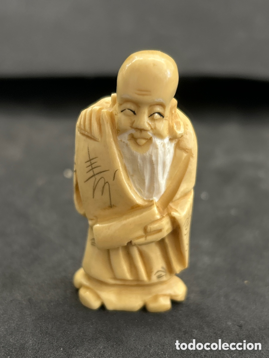 Arte: Netsuke figurita marfil 5cm - Foto 1