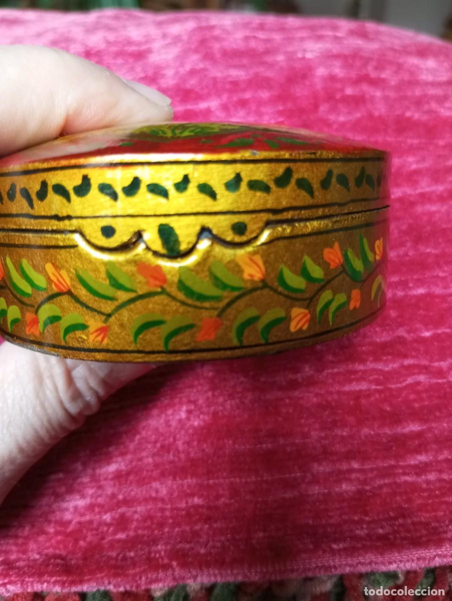Arte: CAJA DE MADERA PERSA PINTADA A MANO - Foto 4
