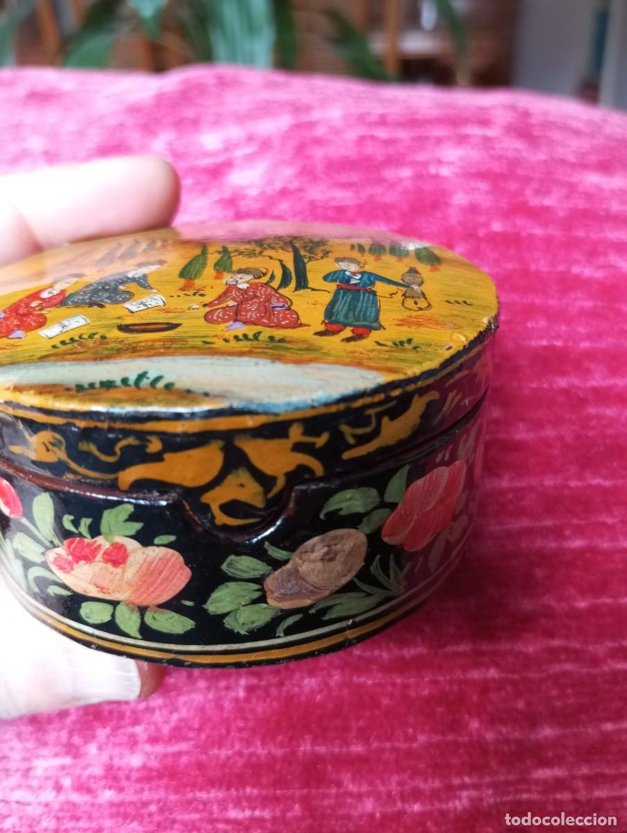 Arte: CAJA DE MADERA PERSA PINTADA A MANO - Foto 3