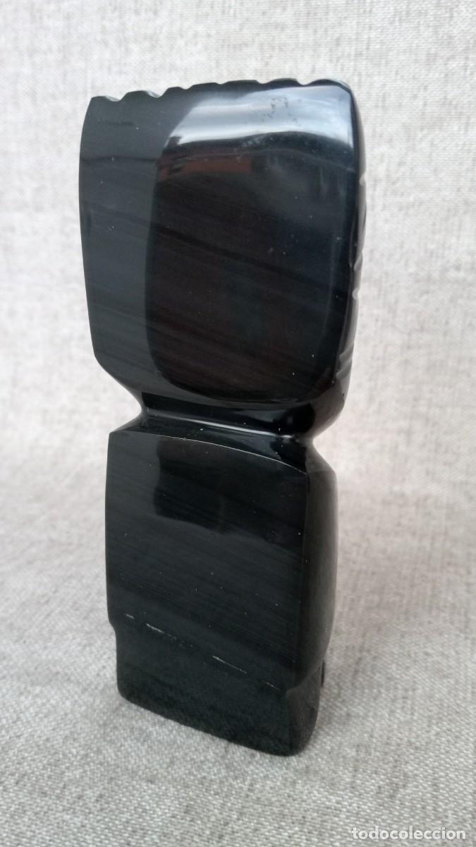 Arte: FIGURA AZTECA TALLADA EN OBSIDIANA - Foto 2