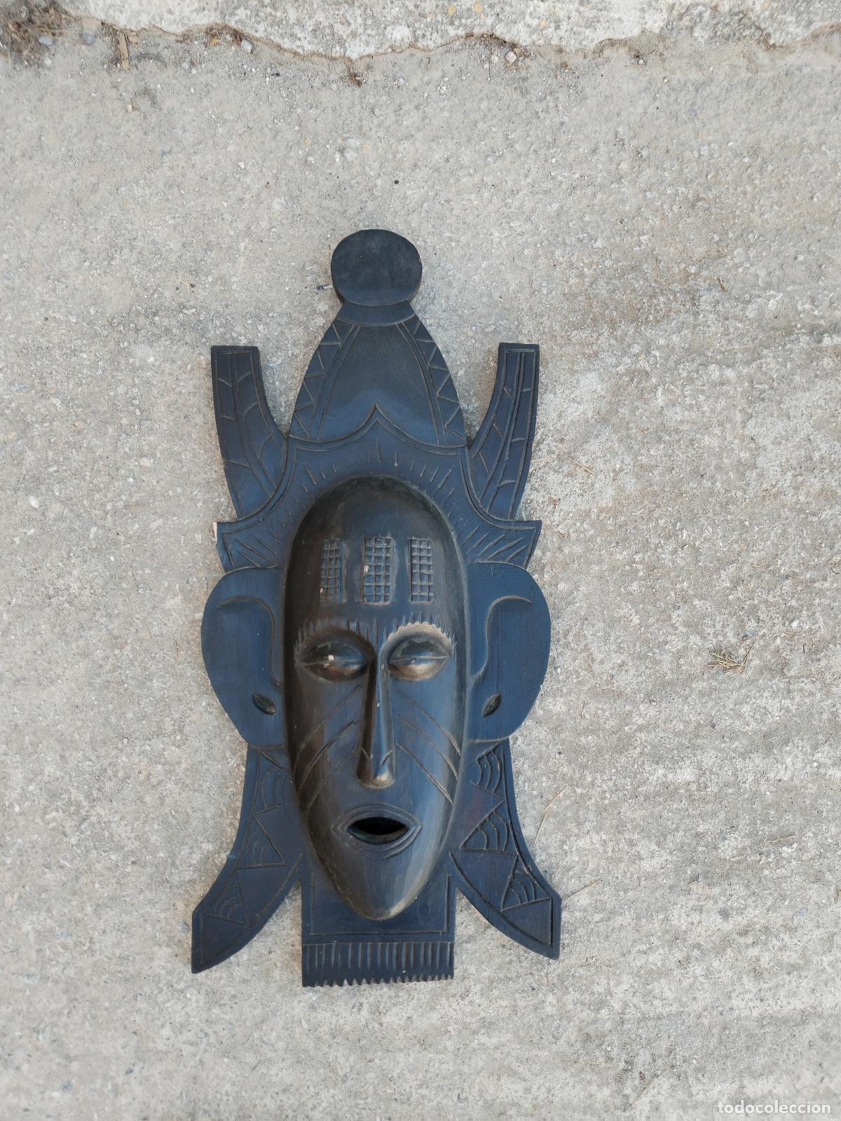 Arte: mascara africana tallada en madera - Foto 4