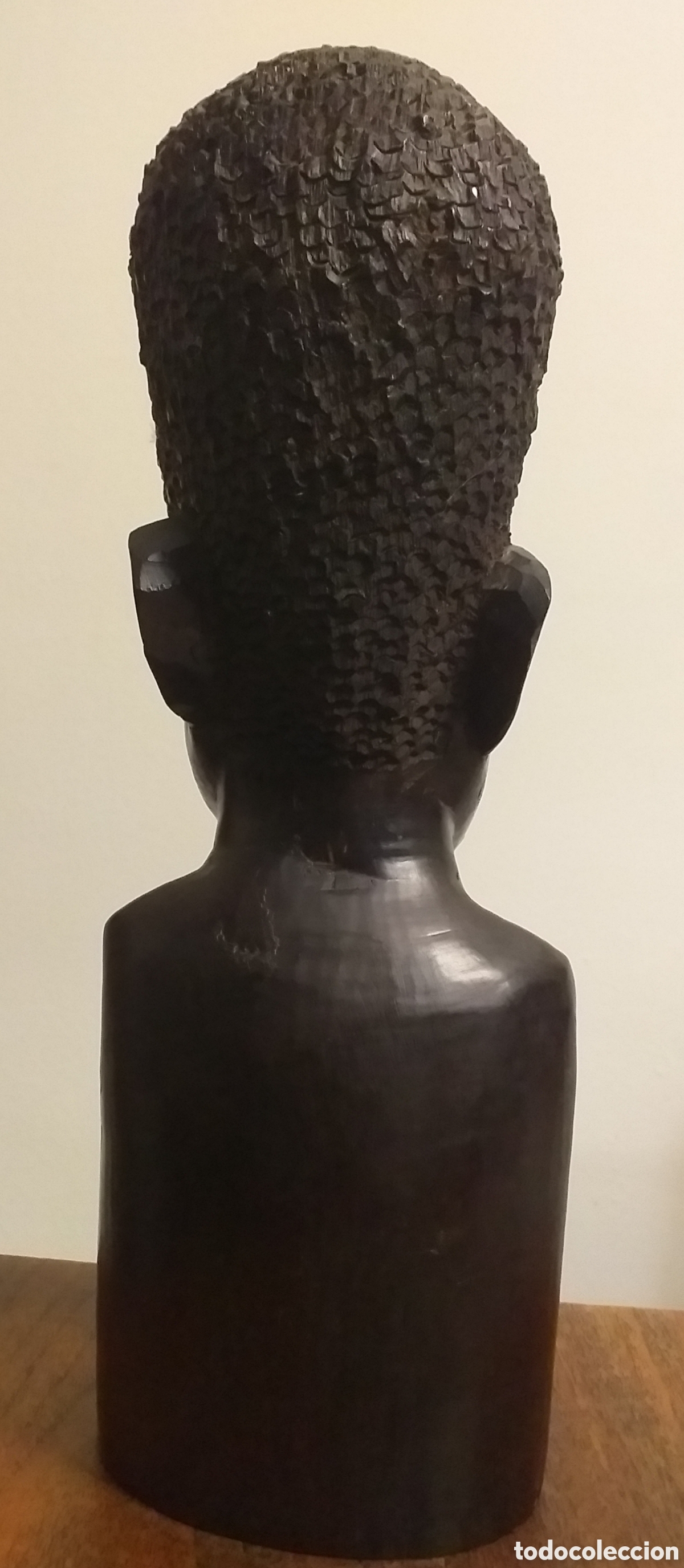 Arte: Busto hombre africano de &eacute;bano - Foto 4
