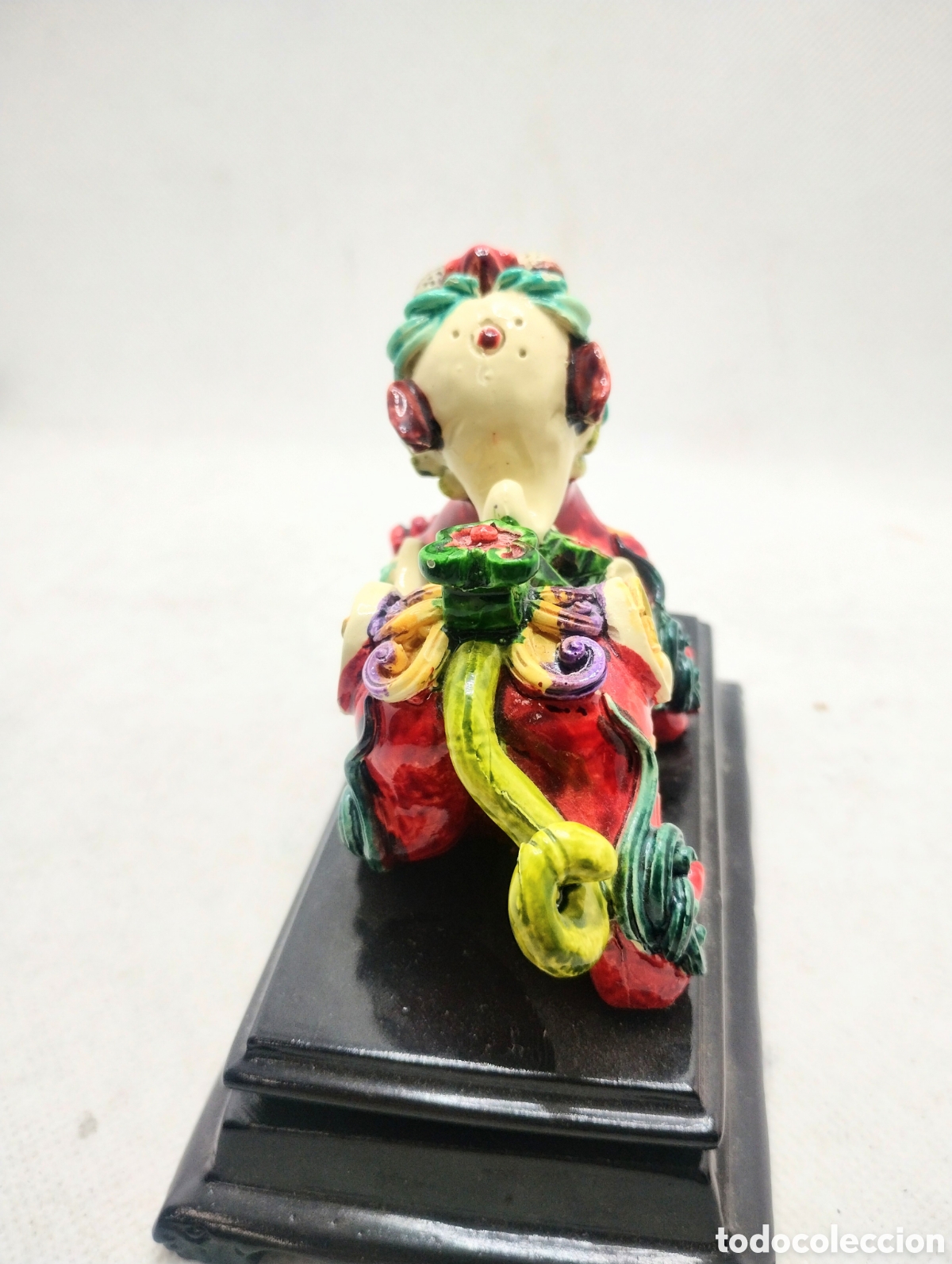 Arte: Figura de leon-perro Foo policromada - Foto 4