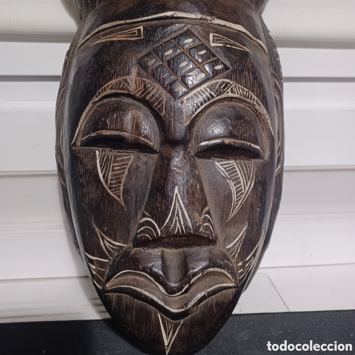Arte: MASCARA AFRICANA TALLADA EN MADERA - Foto 3