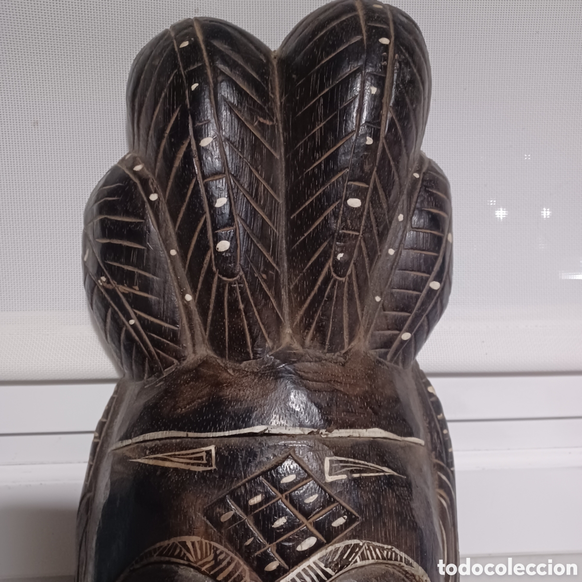 Arte: MASCARA AFRICANA TALLADA EN MADERA - Foto 4