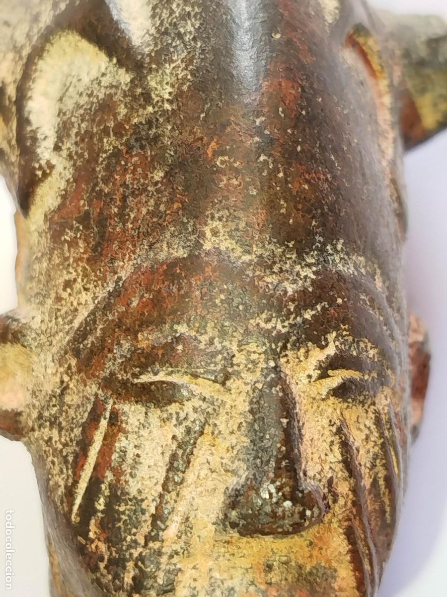 Arte: ARTE &Eacute;TNICO AFRICANO. ESCULTURA BRONCE MANGBETU. CONGO. &Aacute;FRICA. 2,851 Kgs.