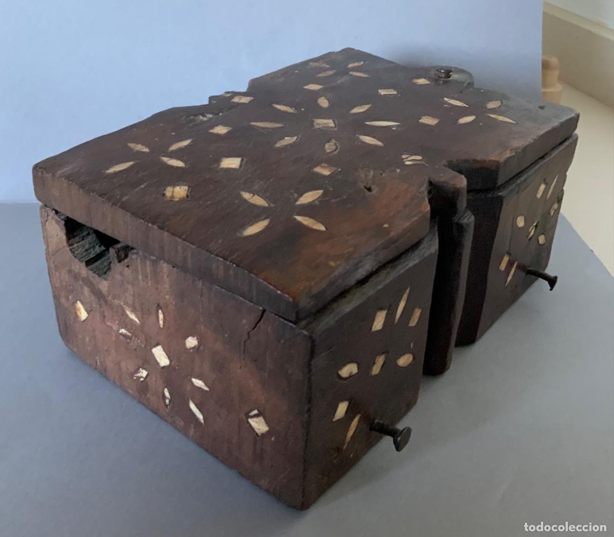Arte: Bindi box ( caja de bindi ) hind&uacute;. Antigua. - Foto 5