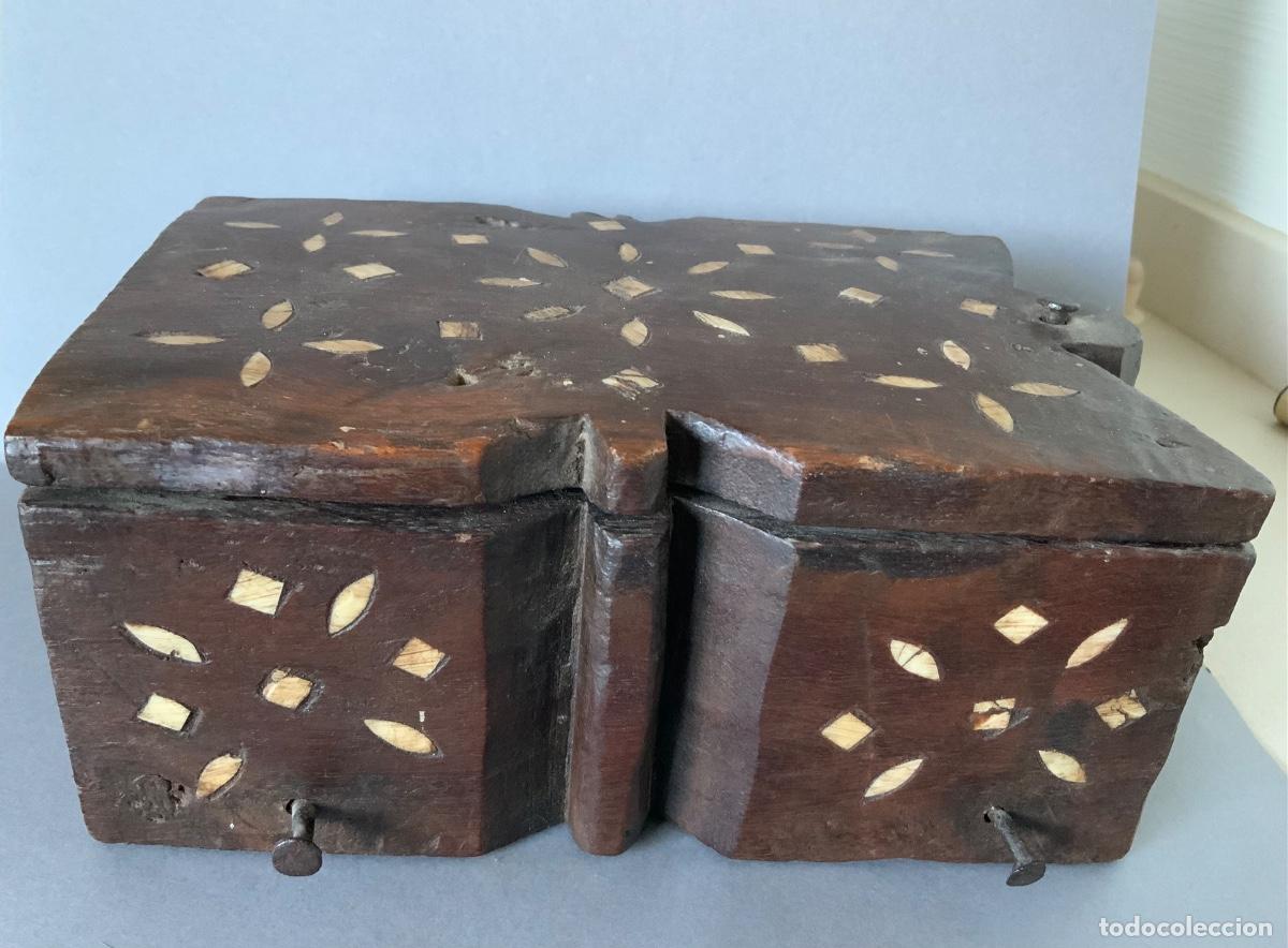 Arte: Bindi box ( caja de bindi ) hind&uacute;. Antigua. - Foto 6