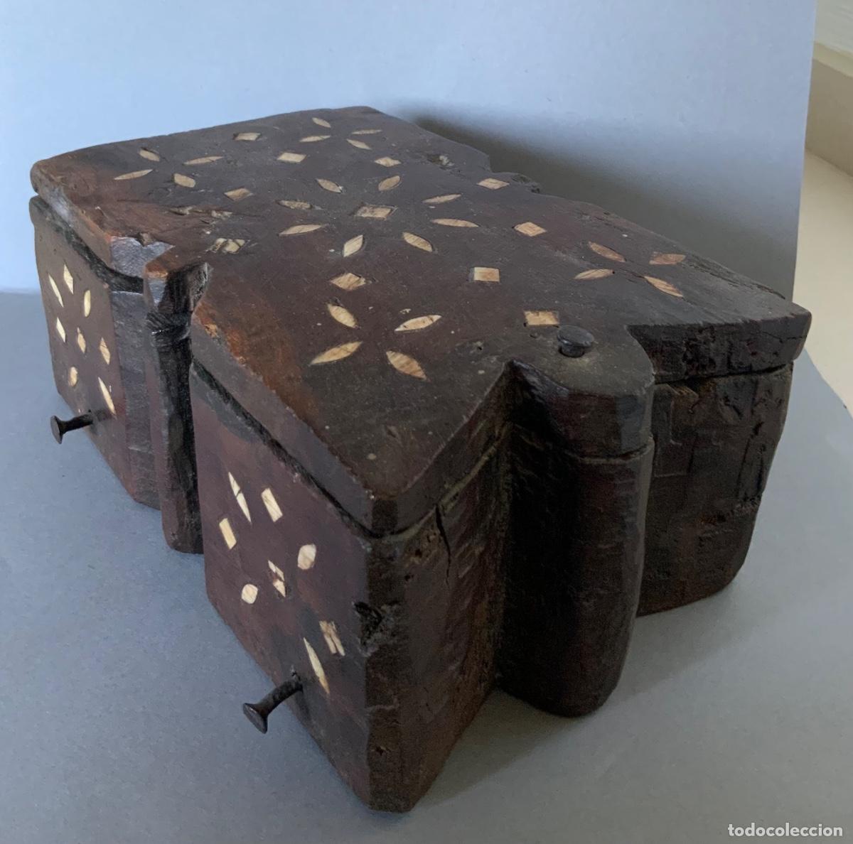 Arte: Bindi box ( caja de bindi ) hind&uacute;. Antigua. - Foto 7