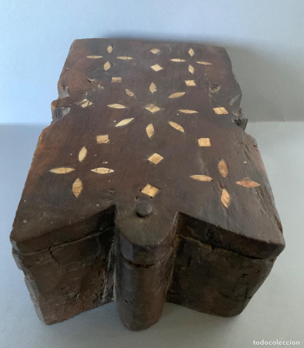 Arte: Bindi box ( caja de bindi ) hind&uacute;. Antigua. - Foto 8