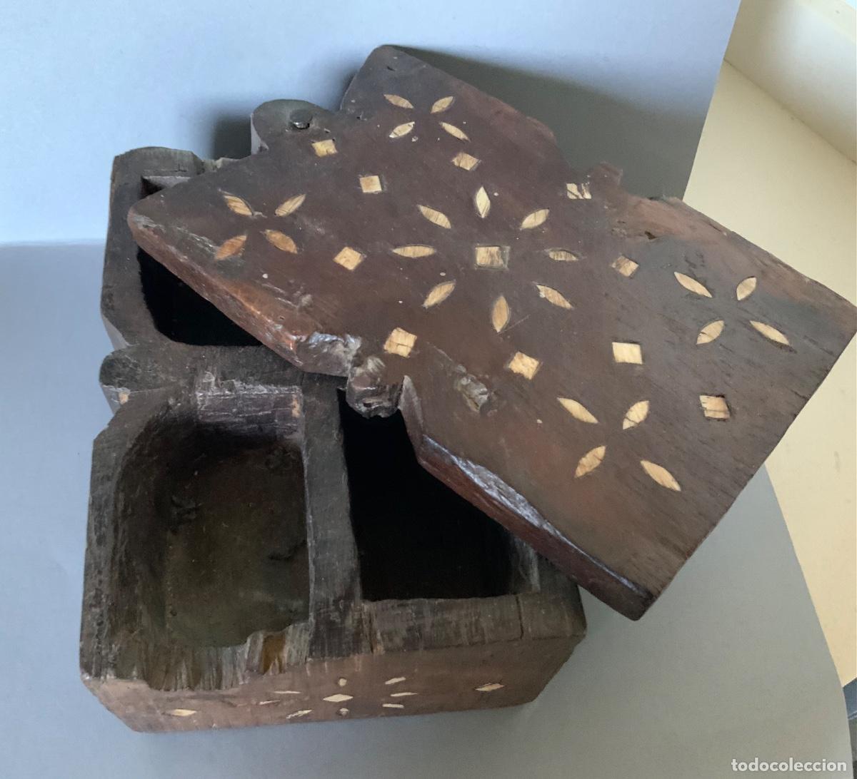Arte: Bindi box ( caja de bindi ) hind&uacute;. Antigua. - Foto 12