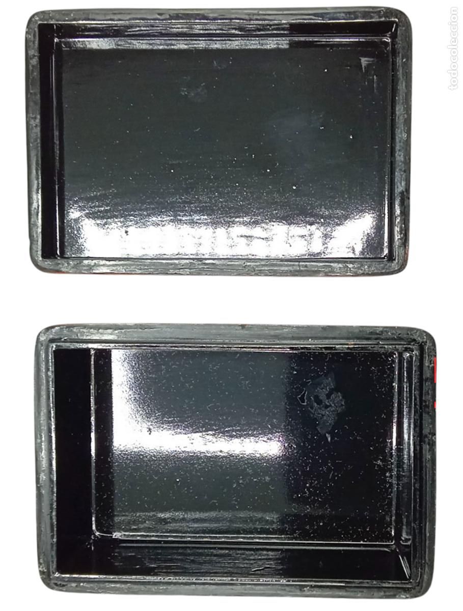 Arte: + CAJA CHINA RECTANGULAR DE LACA CINABRIO CON MOTIVOS VEGETALES - Foto 2