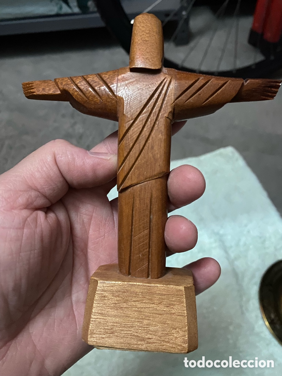 Arte: Cristo Redentor de madera. Brasil. - Foto 2