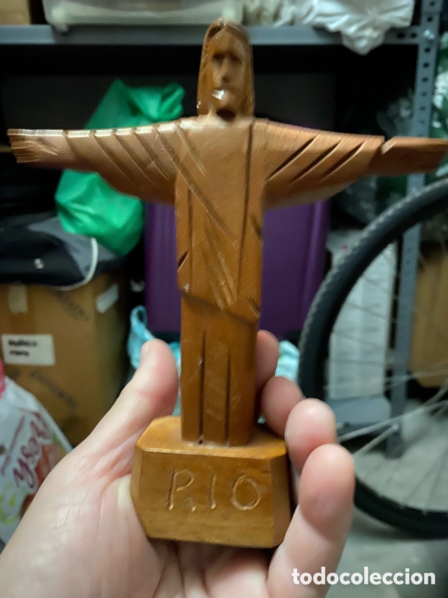Arte: Cristo Redentor de madera. Brasil. - Foto 3