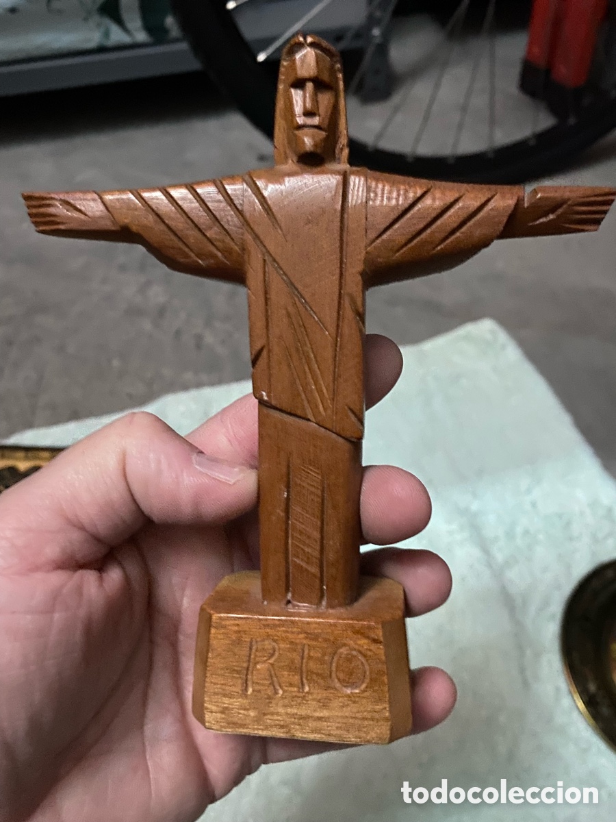 Arte: Cristo Redentor de madera. Brasil. - Foto 1