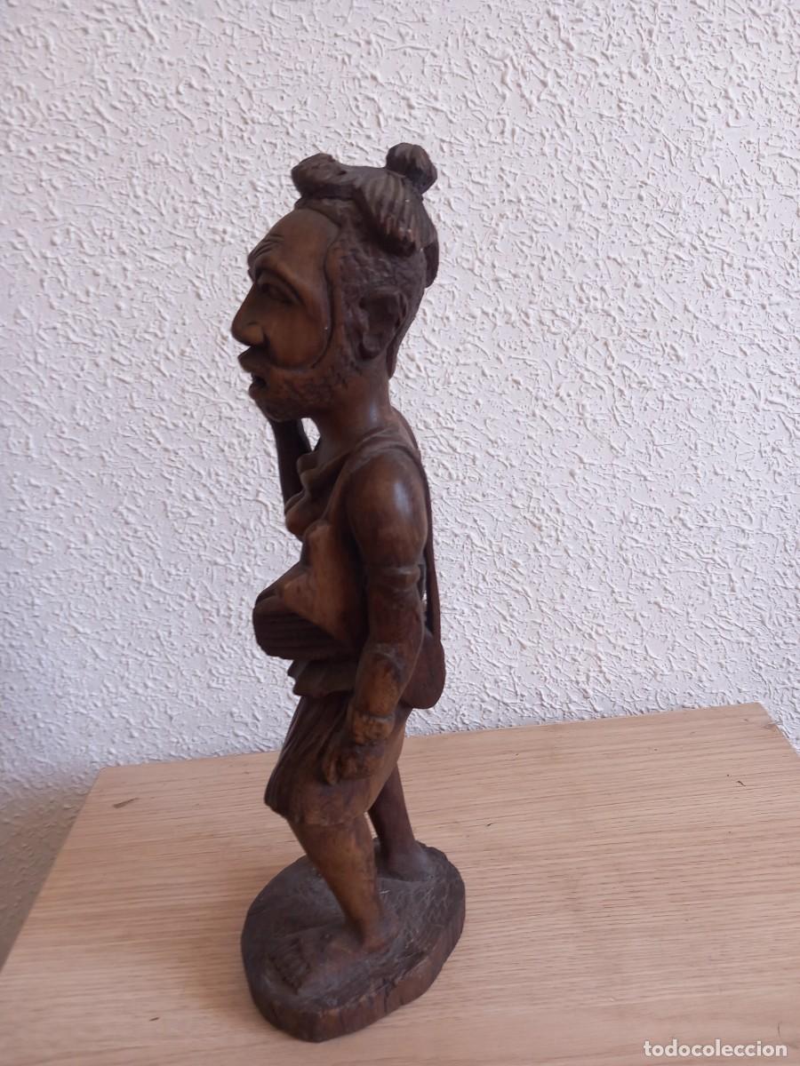 Arte: FIGURA DE MADERA 34 CM,, - Foto 5