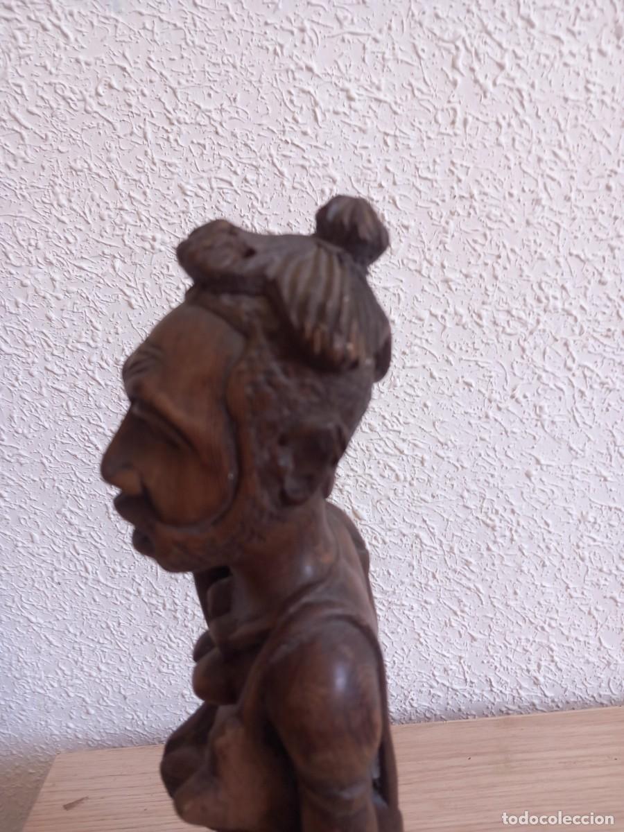 Arte: FIGURA DE MADERA 34 CM,, - Foto 6
