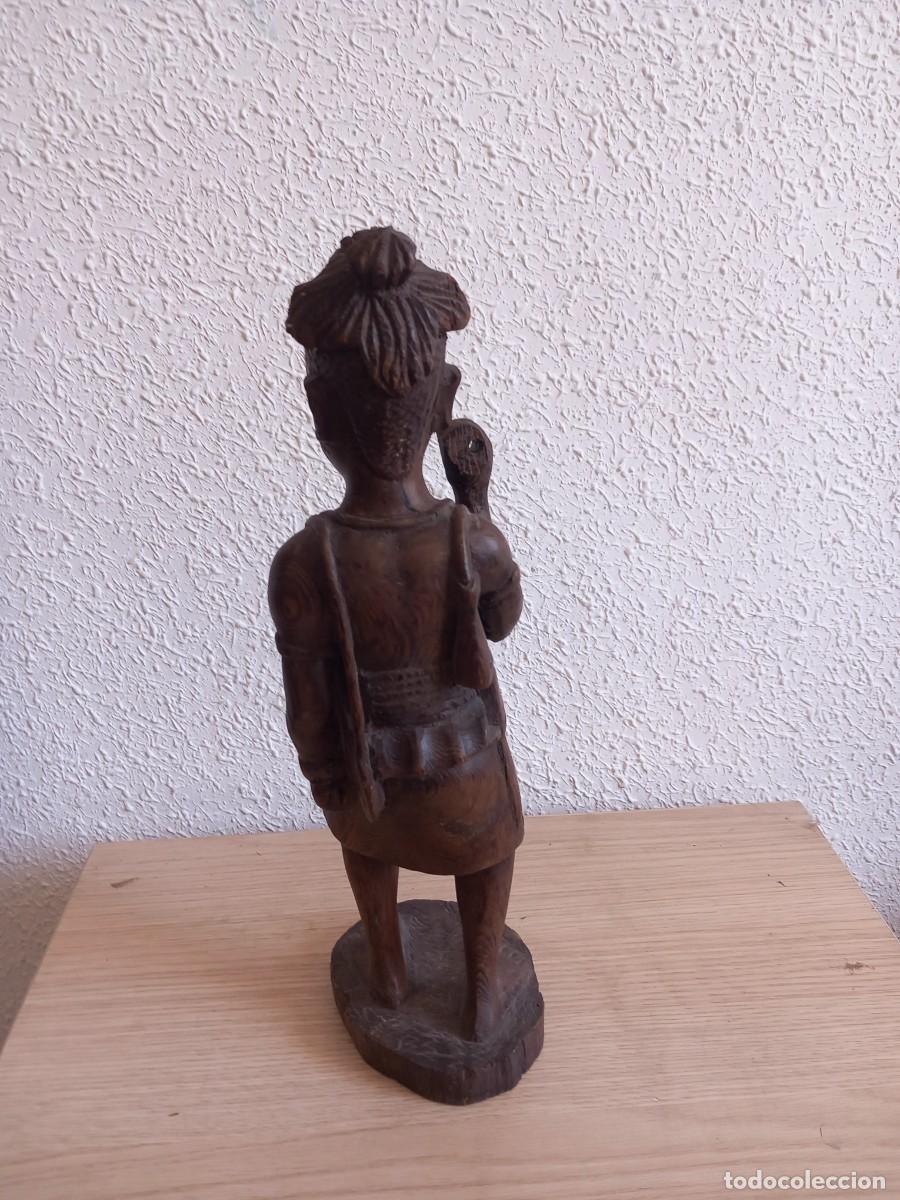 Arte: FIGURA DE MADERA 34 CM,, - Foto 9