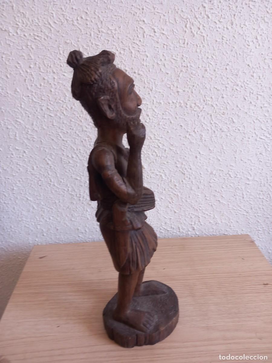 Arte: FIGURA DE MADERA 34 CM,, - Foto 12