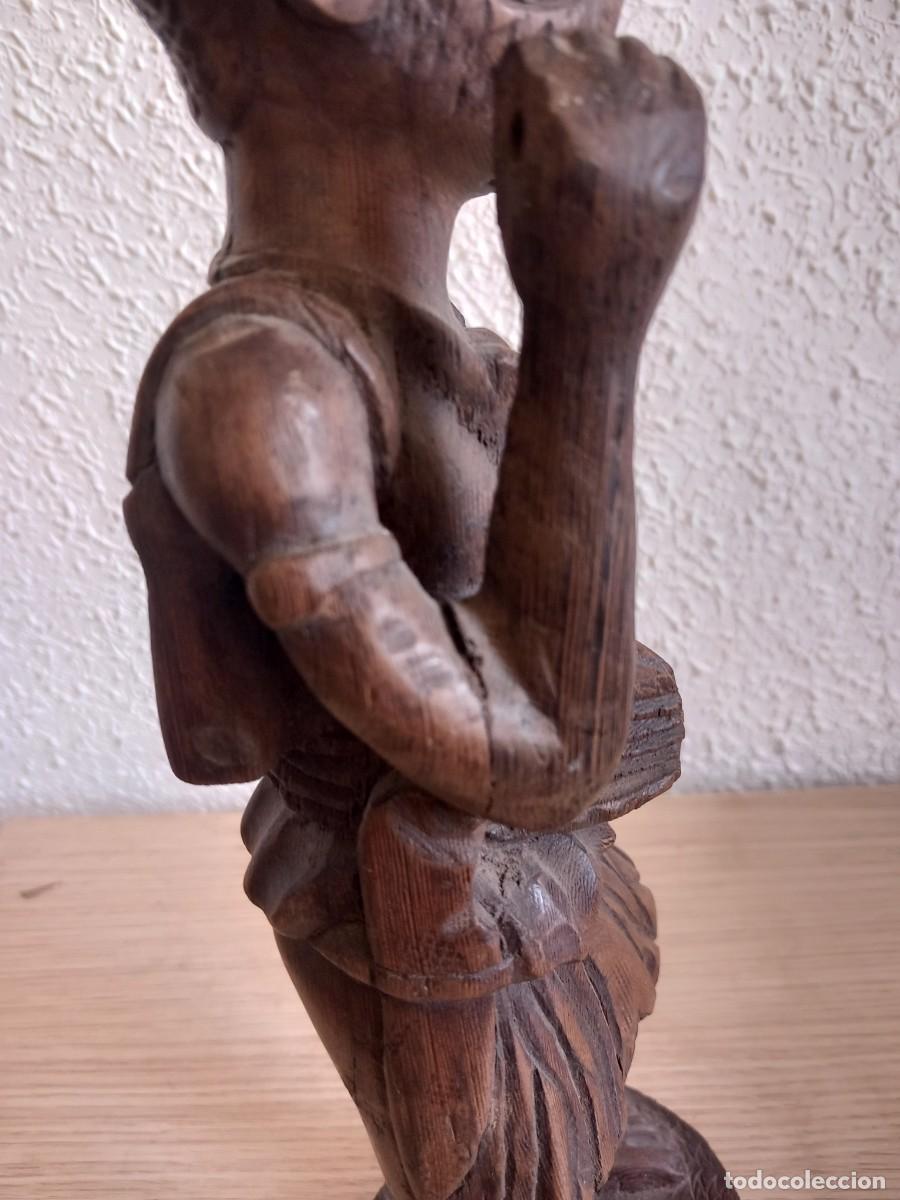 Arte: FIGURA DE MADERA 34 CM,, - Foto 15