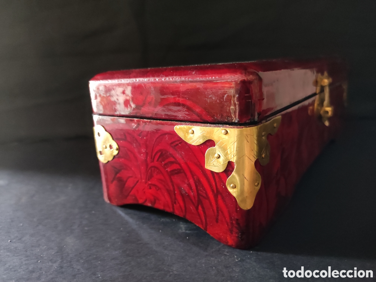 Arte: Joyero de madera y laca chino - Foto 3