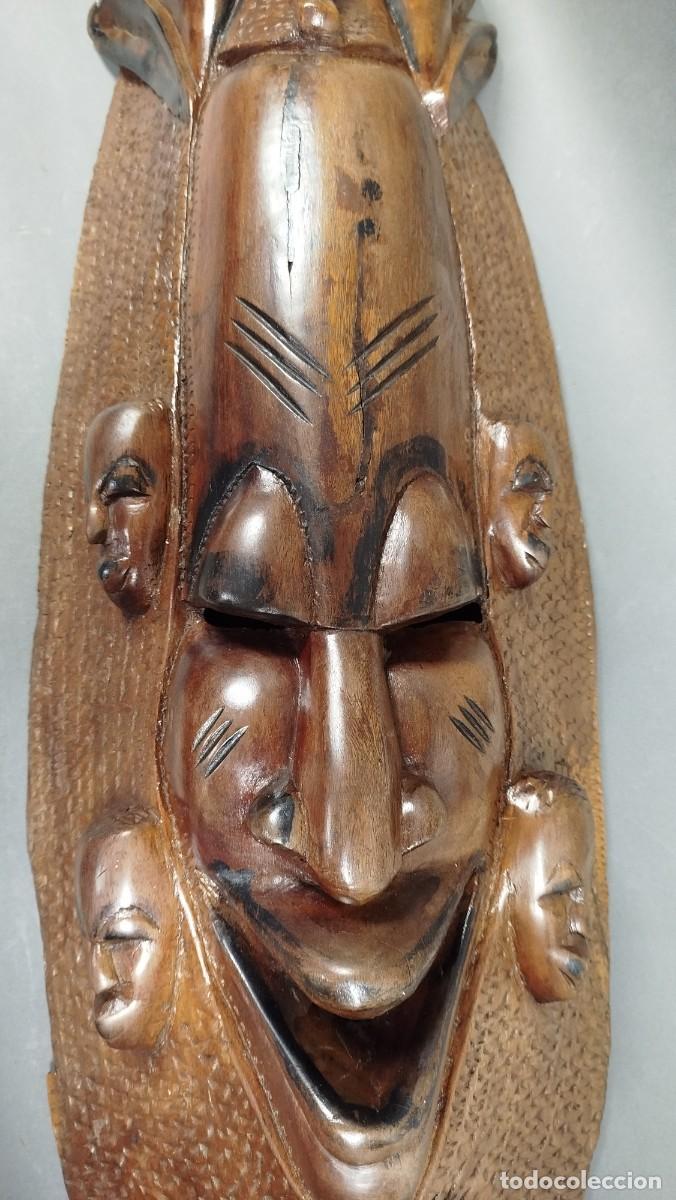 Arte: MASCARA AFRICANA DE MADERA MACIZA - Foto 3