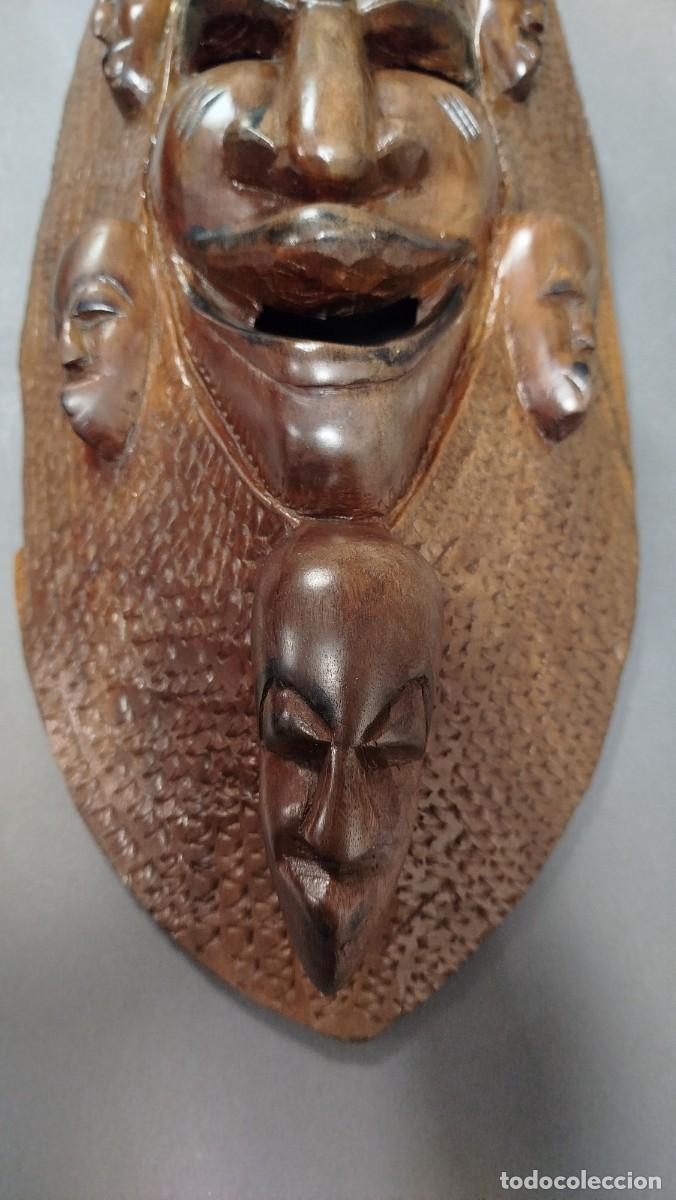 Arte: MASCARA AFRICANA DE MADERA MACIZA - Foto 4