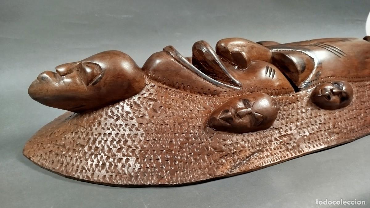 Arte: MASCARA AFRICANA DE MADERA MACIZA - Foto 7