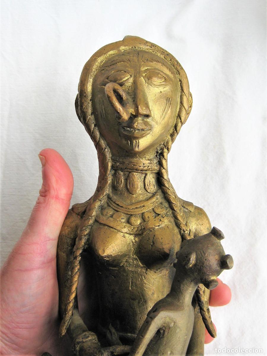 Arte: MATERNIDAD AFRICANA EN BRONCE EN 3 PIEZAS - Foto 14