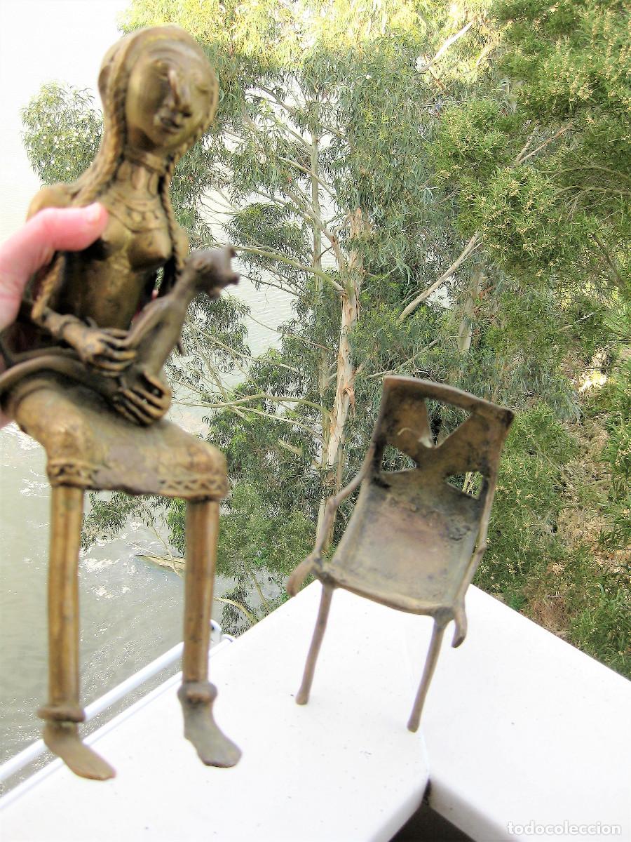 Arte: MATERNIDAD AFRICANA EN BRONCE EN 3 PIEZAS - Foto 22