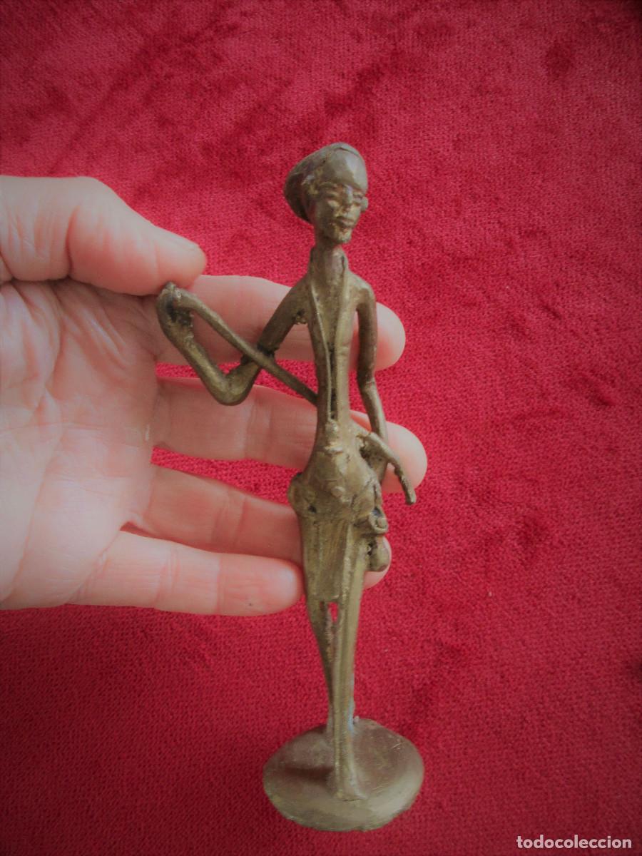 Arte: FIGURA &Eacute;TNICA EN BRONCE MACIZO - - Foto 4