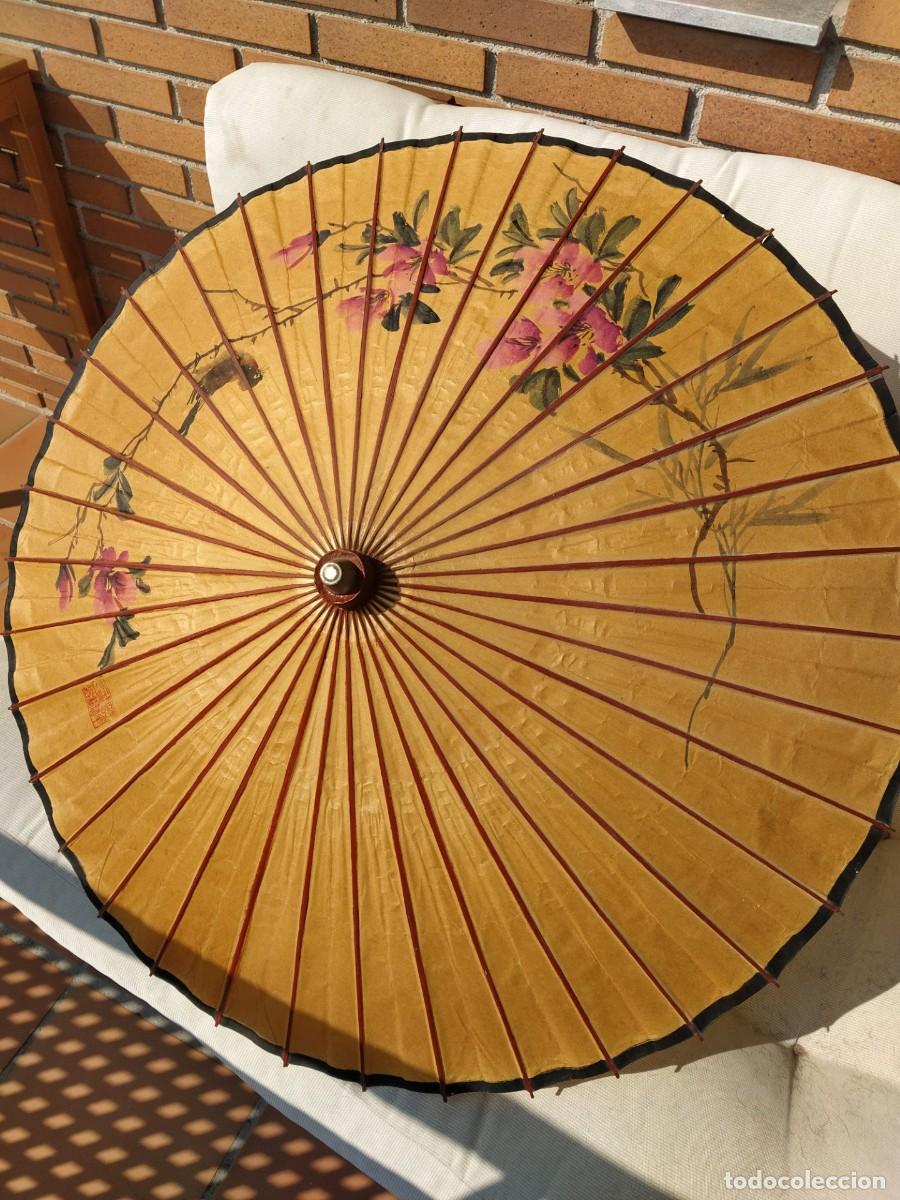 Arte: PARASOL CHINO DE PAPEL ACEITADO - Foto 1