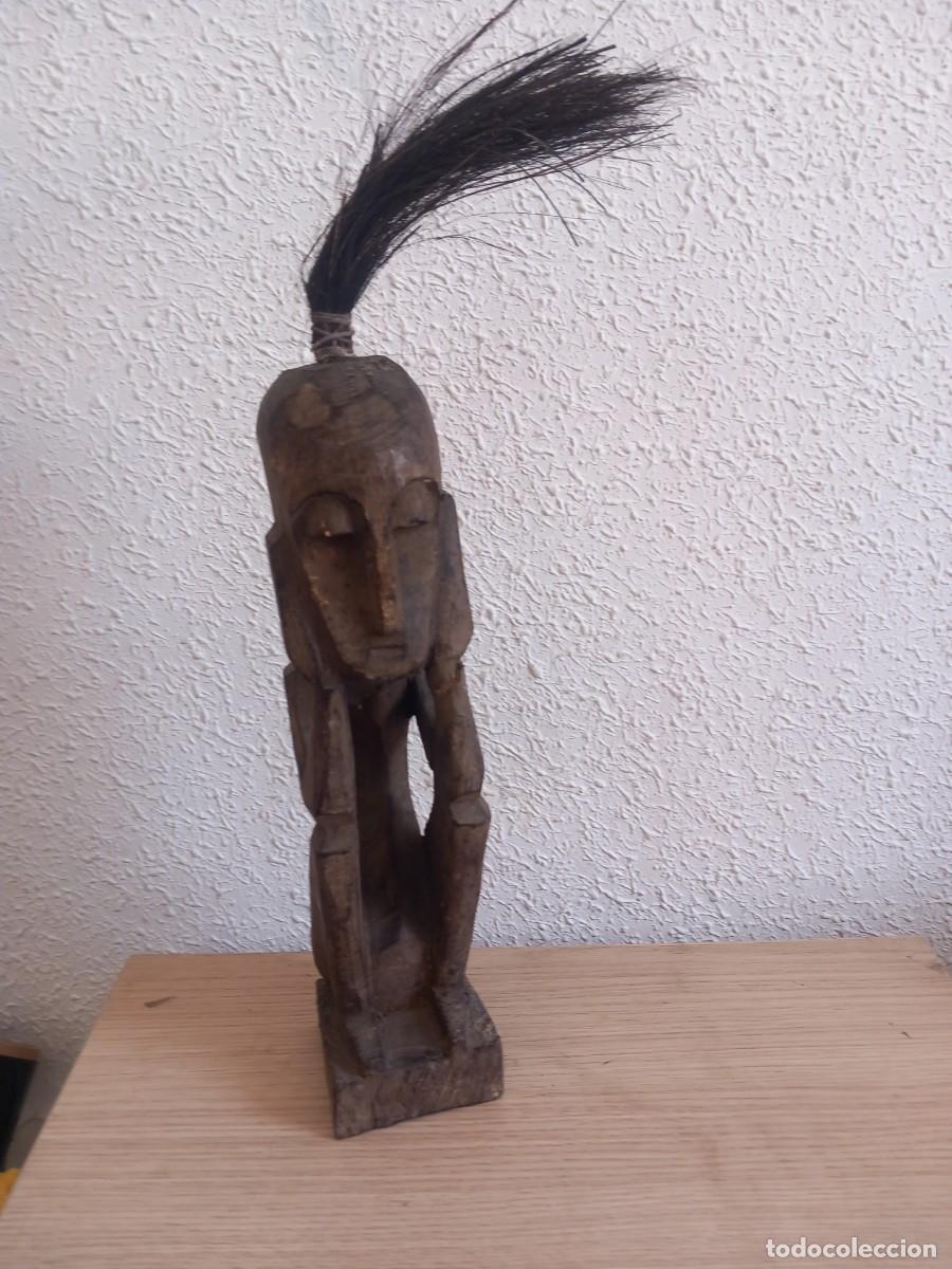 Arte: TALLA DE MADERA AFRICANA 32 CM - Foto 4