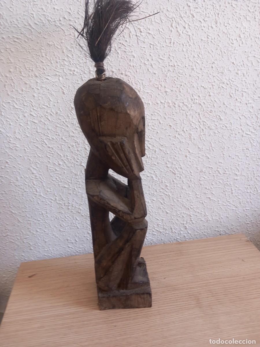 Arte: TALLA DE MADERA AFRICANA 32 CM - Foto 9